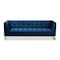 Baxton Studio Ambra Blue Velvet Upholstered and Tufted Sofa with Gold-Tone Frame 156-8866 - alternate 5